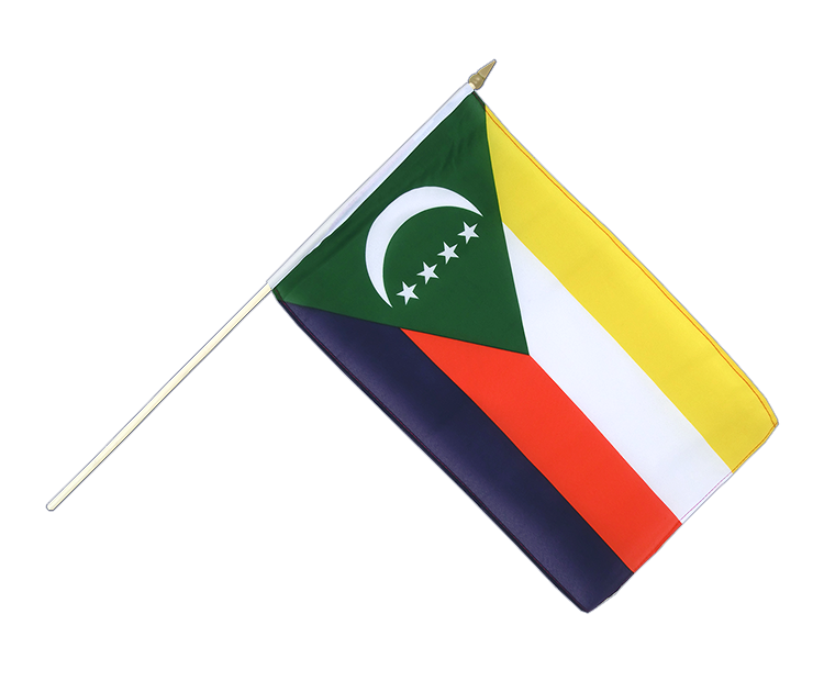 Comoros - Hand Waving Flag 12x18"