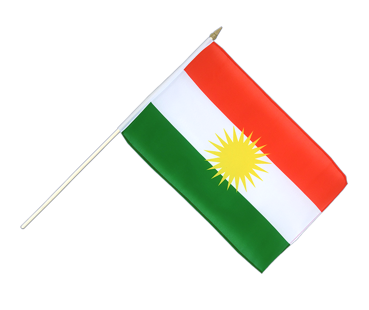 Kurdistan - Stockflagge 30 x 45 cm
