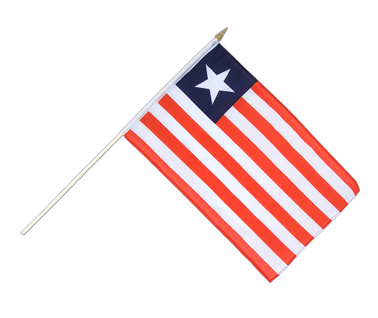 Liberia - Stockflagge 30 x 45 cm