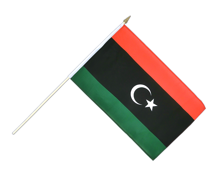 Drapeau Royaume de Libye 1951-1969 Symbole des Opposants sur hampe 30 x 45 cm