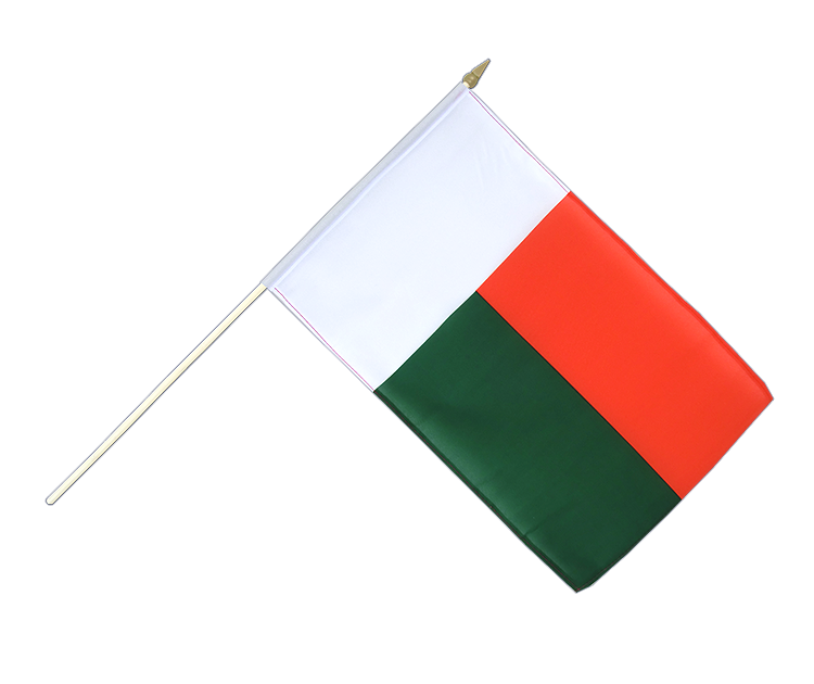 Madagascar - Hand Waving Flag 12x18"