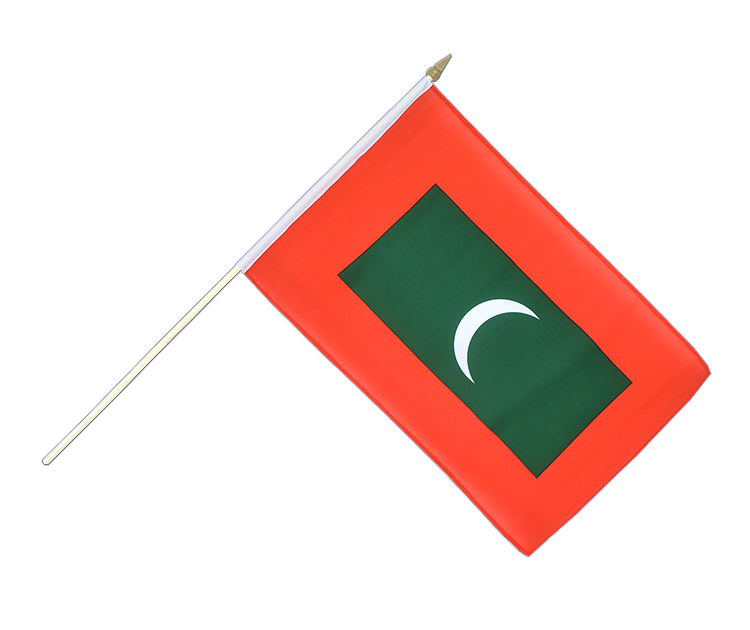 Maldives - Hand Waving Flag 12x18"
