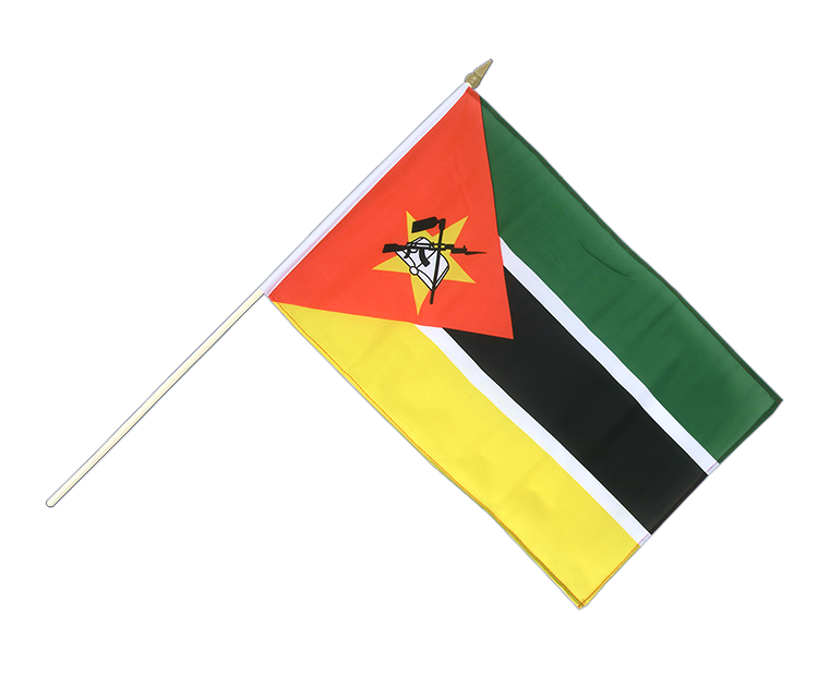 Mozambique - Hand Waving Flag 12x18"