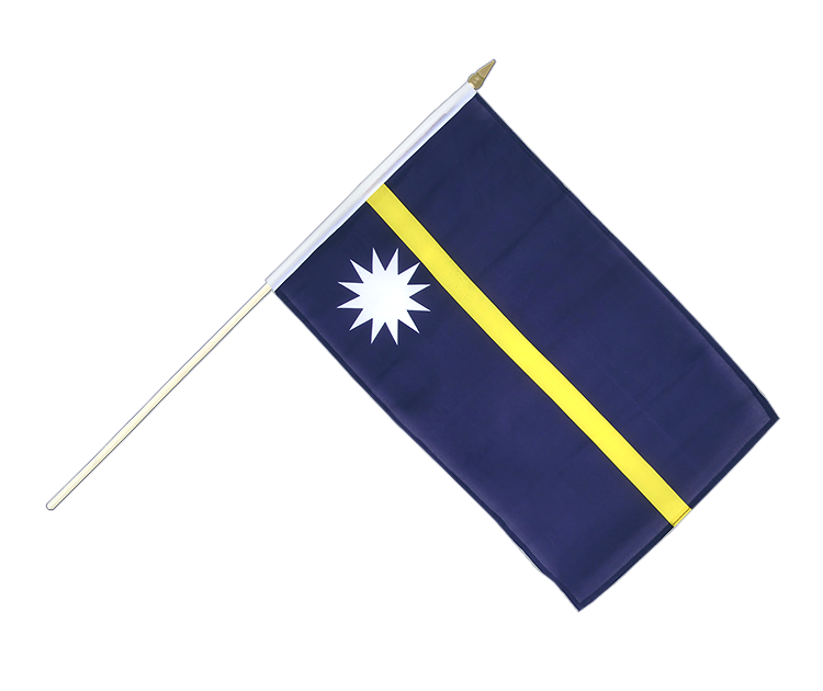 Nauru - Hand Waving Flag 12x18"