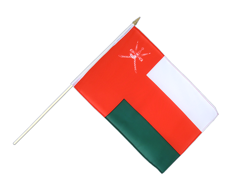Oman - Drapeau sur hampe 30 x 45 cm