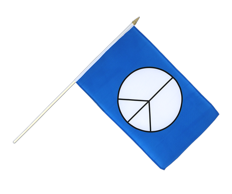 Hand Waving Flag Peace CND - 12x18" (30 x 45 cm)