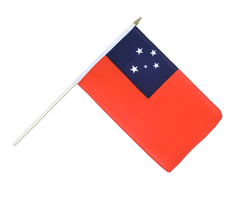 Samoa - Hand Waving Flag 12x18"