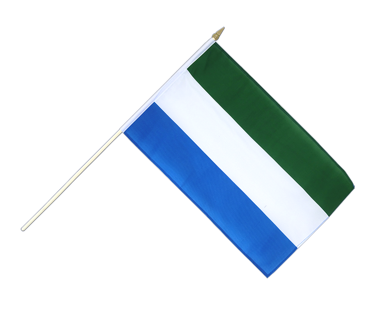 Sierra Leone Stockflagge 30 x 45 cm