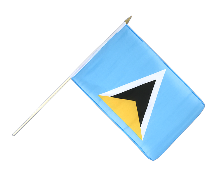 Saint Lucia - Hand Waving Flag 12x18"