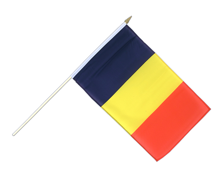 Tschad - Stockflagge 30 x 45 cm