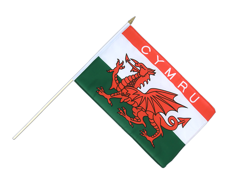 Wales CYMRU - Hand Waving Flag 12x18"