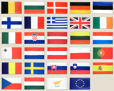Europa - Flaggen-Set 90 x 150 cm