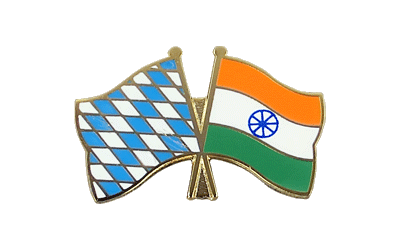 Bayern + Indien - Freundschaftspin