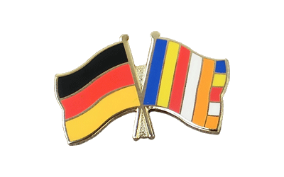Deutschland + Buddhismus - Freundschaftspin