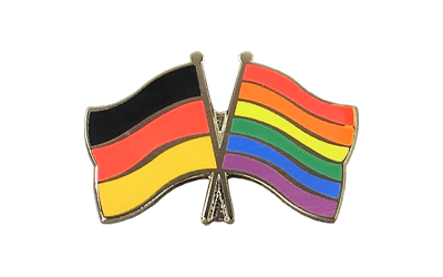 Deutschland + Regenbogen - Freundschaftspin