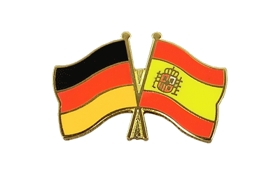 Deutschland + Spanien mit Wappen - Freundschaftspin