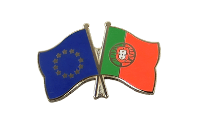 UE + Portugal - Pin's drapeaux croisés