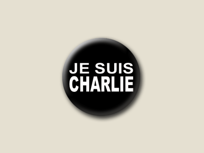 Petit Badge Je suis Charlie avec épingle 25 mm