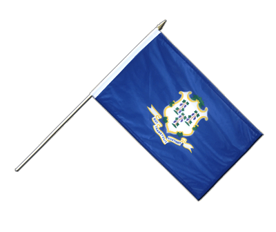 Hand Waving Flag Connecticut - 12x18" (30 x 45 cm)