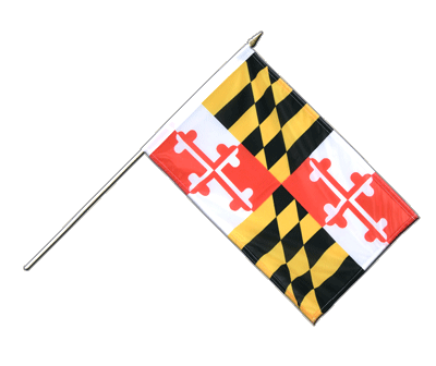 Maryland - Hand Waving Flag 12x18"