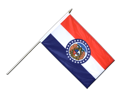 Missouri - Hand Waving Flag 12x18"