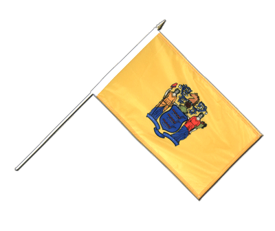 New Jersey - Hand Waving Flag 12x18"