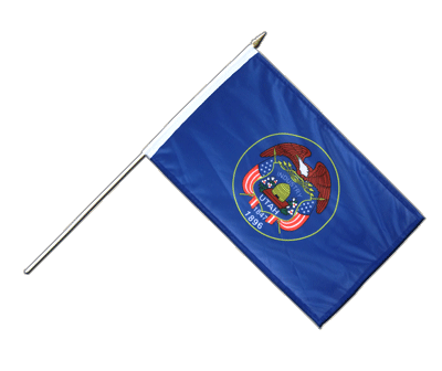 Hand Waving Flag Utah - 12x18" (30 x 45 cm)