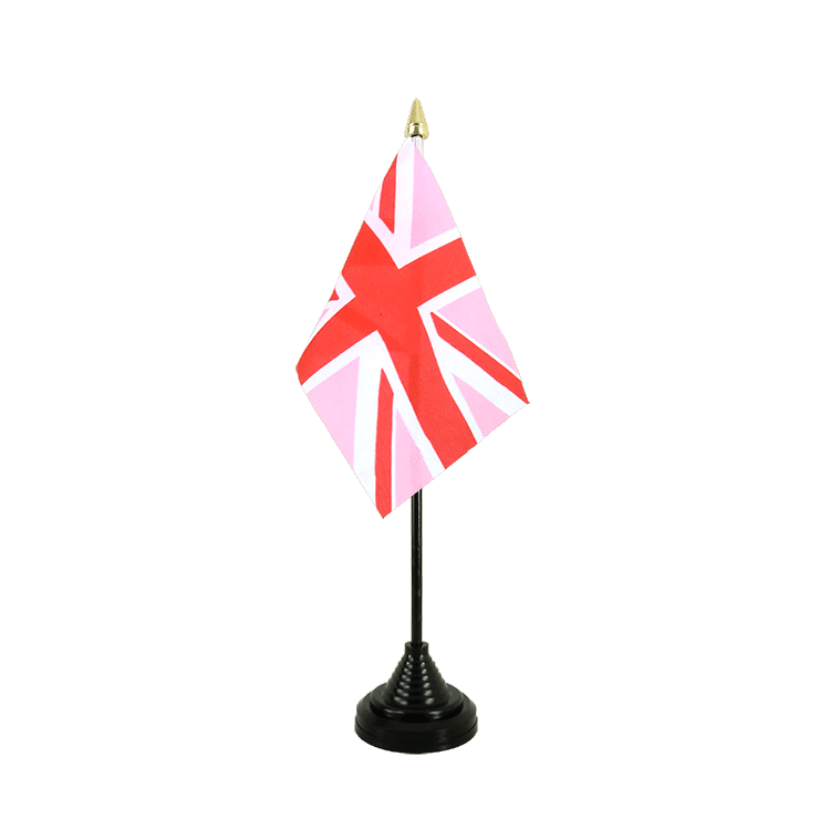 Union Jack Pink - Tischflagge 10 x 15 cm