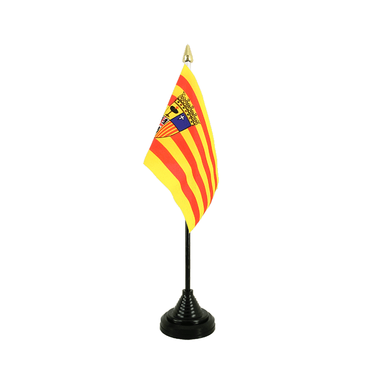 Mini drapeau Aragon de table 10 x 15 cm