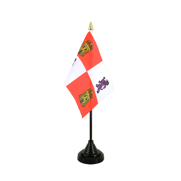 Mini drapeau Castille-et-Léon de table 10 x 15 cm