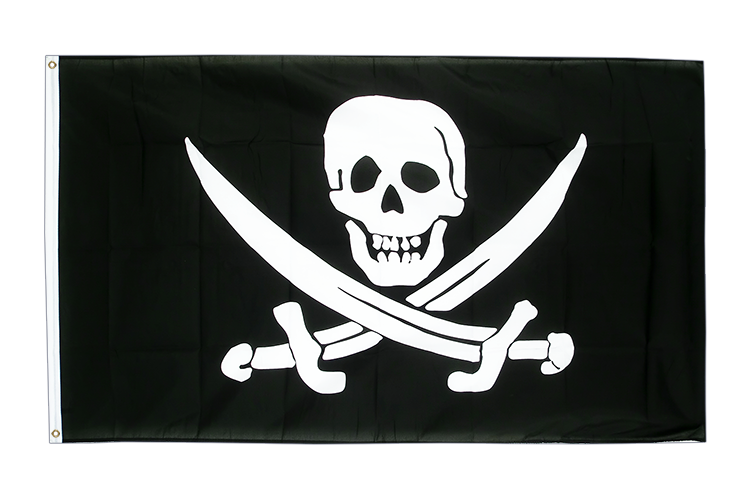 Pirat Zwei Schwerter - Flagge 60 x 90 cm