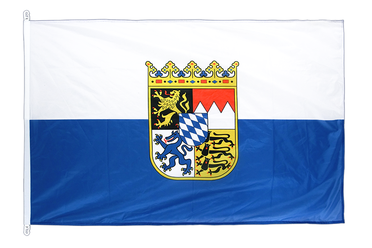 Bayern mit Wappen - Hissfahne 100 x 150 cm