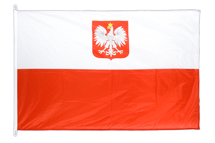 Drapeau Pologne avec aigle 100 x 150 cm