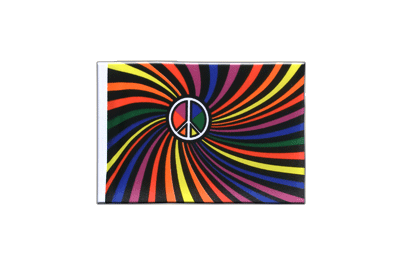Regenbogen Peace Swirl - Fähnchen 10 x 15 cm