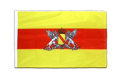 Baden mit Wappen - Hohlsaum Flagge PRO 60 x 90 cm