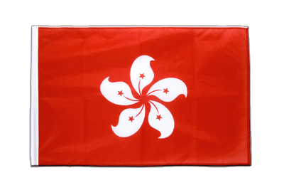 Hong Kong - Hohlsaum Flagge PRO 60 x 90 cm