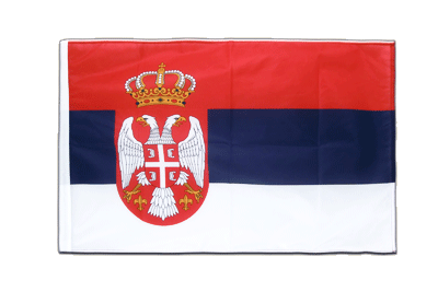 Drapeau Serbie avec blason Fourreau PRO 60 x 90 cm