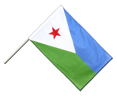 Hand Waving Flag PRO Djibouti - 2x3 ft (60 x 90 cm)