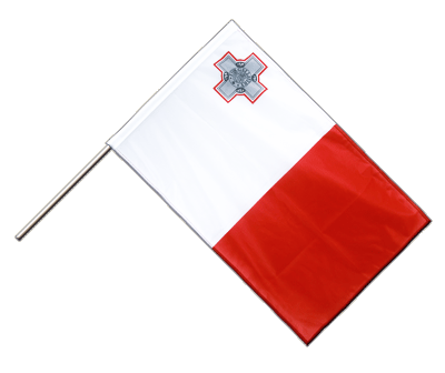 Hand Waving Flag PRO Malta - 2x3 ft (60 x 90 cm)