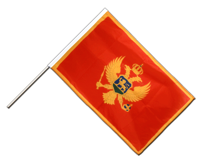 Hand Waving Flag PRO Montenegro - 2x3 ft (60 x 90 cm)
