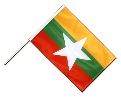 Myanmar new - Hand Waving Flag PRO 2x3 ft