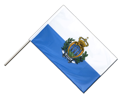 San Marino - Hand Waving Flag PRO 2x3 ft