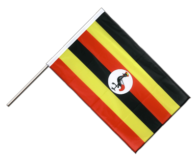 Ouganda - Drapeau sur hampe PRO 60 x 90 cm