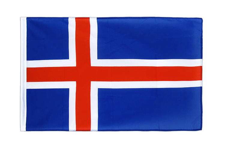 Island - Hohlsaum Flagge ECO 60 x 90 cm