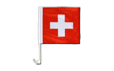 Drapeau pour voiture Suisse - 30 x 30 cm