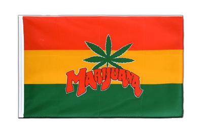 Marijuana Hohlsaum Flagge ECO 60 x 90 cm