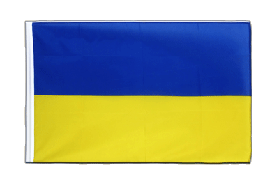 Ukraine Hohlsaum Flagge ECO 60 x 90 cm