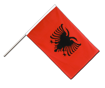 Albanie - Drapeau sur hampe ECO 60 x 90 cm