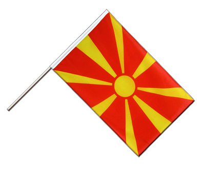 Macédoine - Drapeau sur hampe ECO 60 x 90 cm
