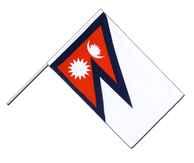 Népal - Drapeau sur hampe ECO 60 x 90 cm